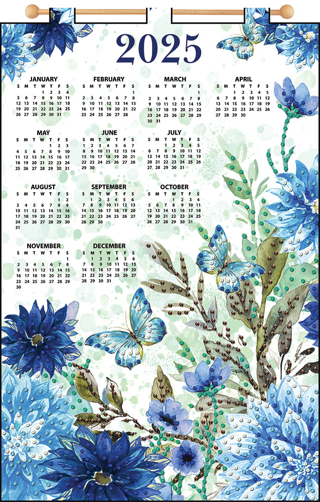 Blue Butterfly 2025 Felt Calendar Mary Maxim Ltd