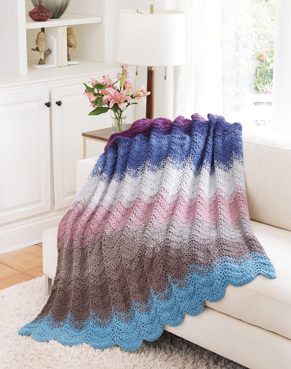 Crocheted Waves Afghan – Mary Maxim Ltd