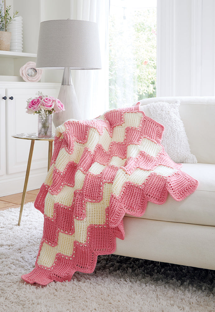 Tunisian Diamonds Blanket – Mary Maxim Ltd