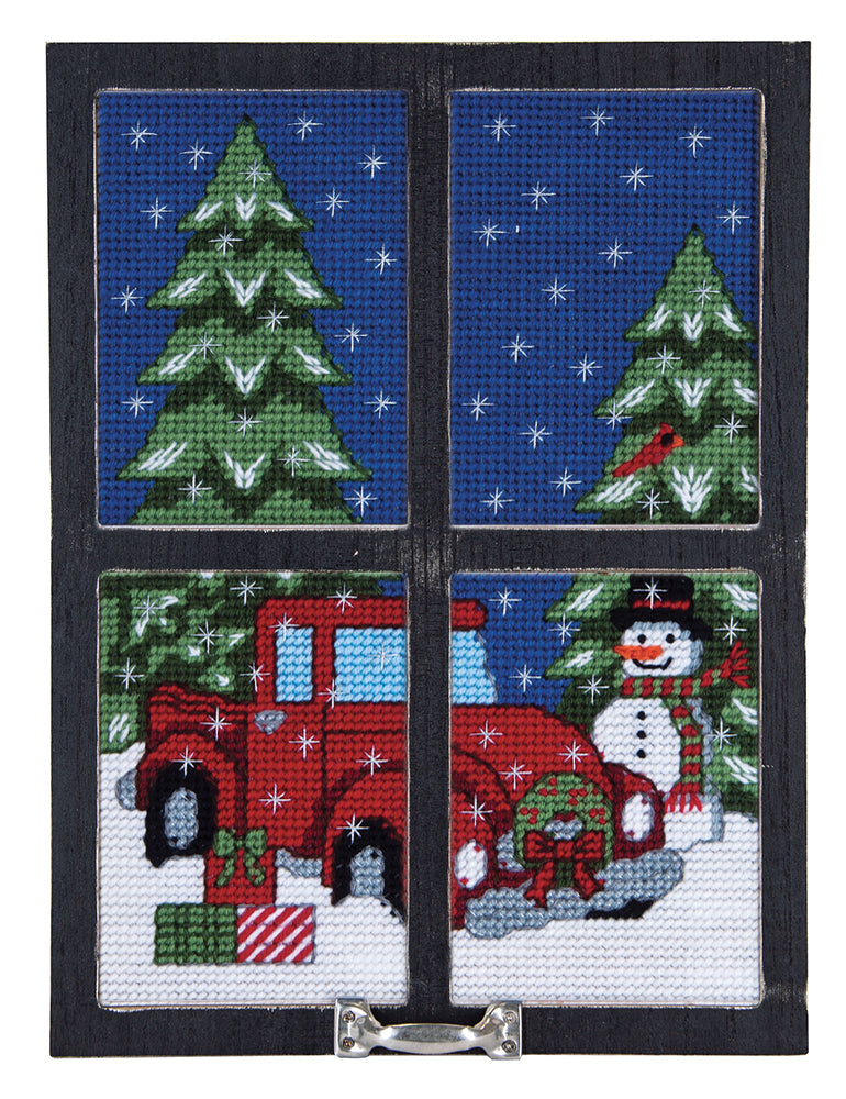 Winter Days Black Window Frame Plastic Canvas Kit – Mary Maxim Ltd