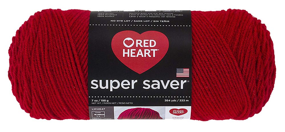 Red Heart Super Saver Metallic Yarn, Light Gray