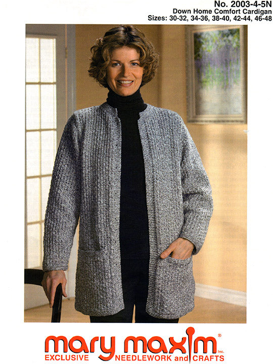 Down Home Comfort Cardigan Pattern – Mary Maxim Ltd