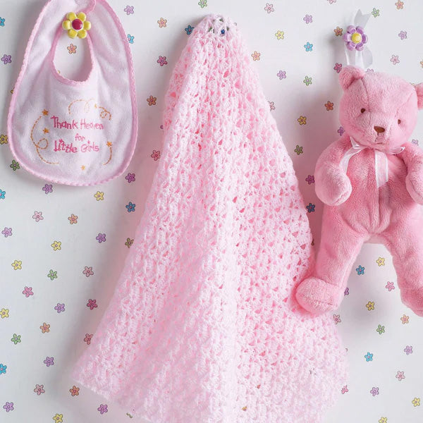 Modèle gratuit de couverture au crochet pour bébé Bernat