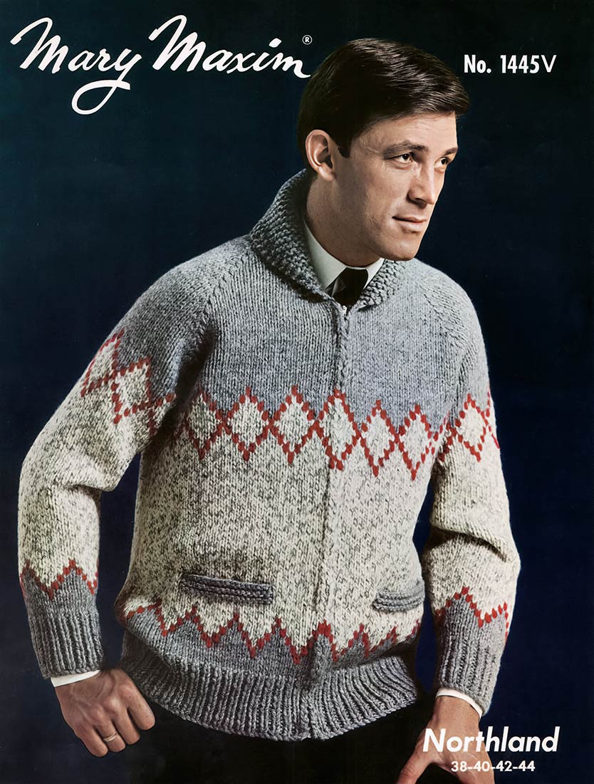 Men's and Ladies' Double Diamond Cardigan Pattern