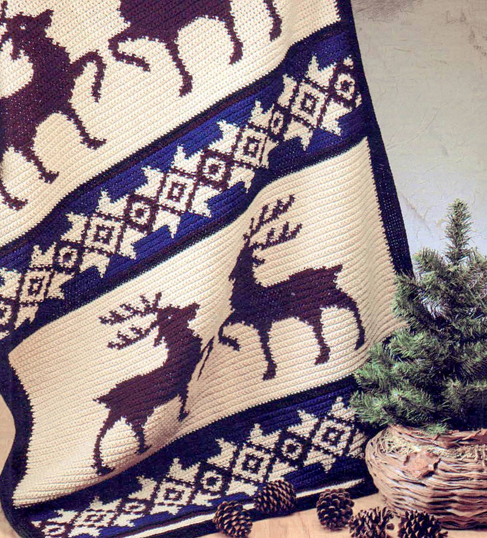 Stag Afghan Pattern