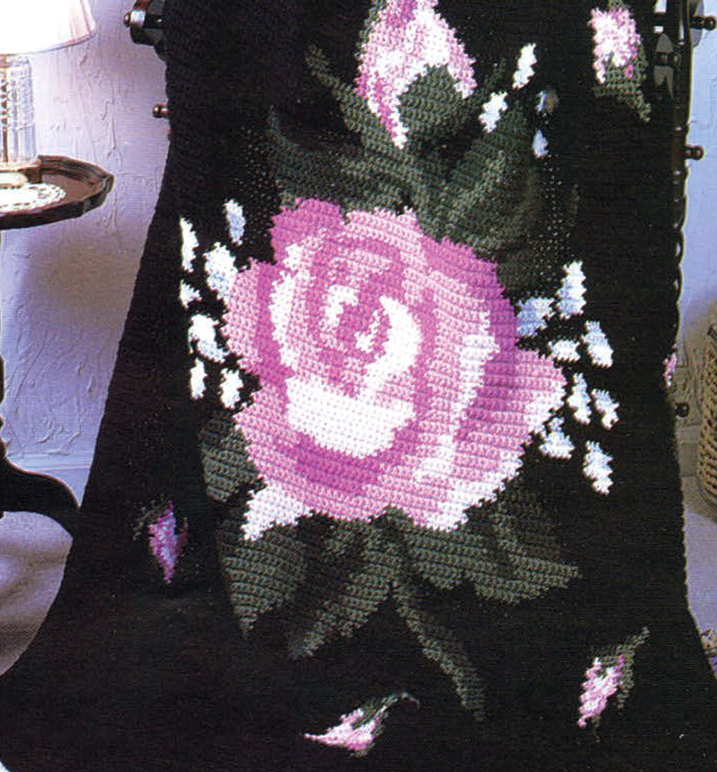 Motif afghan de roses