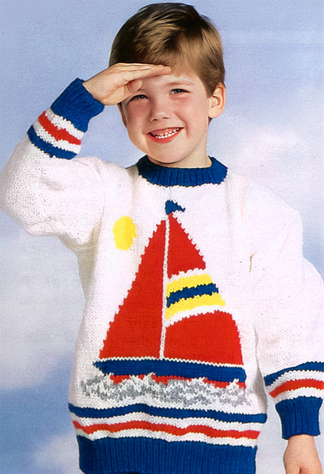 Childs' Sailboat Pullover Pattern