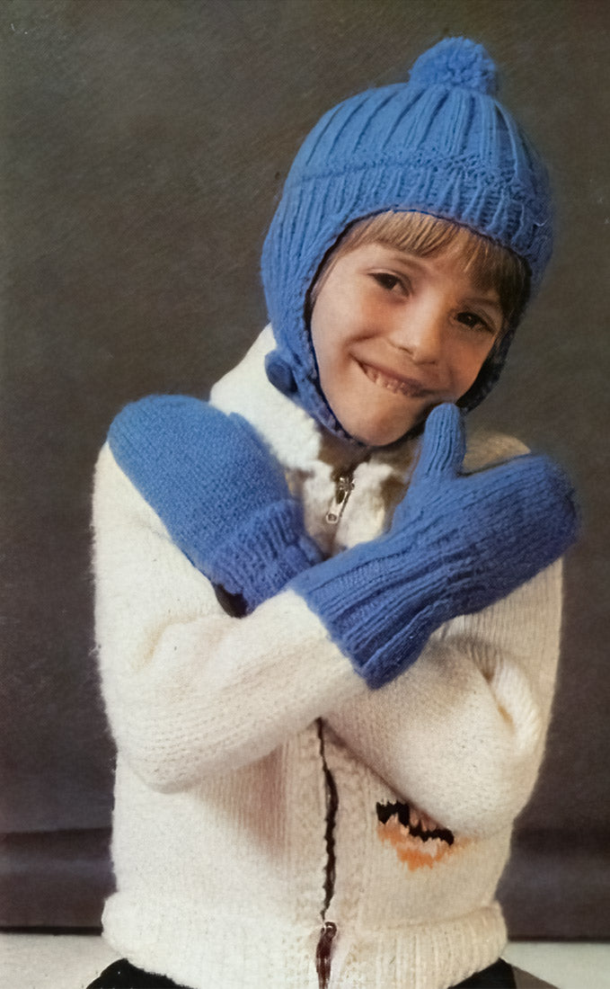 Boy's Ribbed Helmet & Mitts Pattern