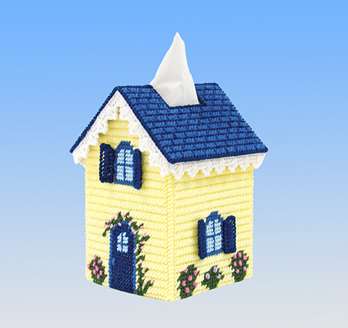 Cottage Tissue Box Cover Plastic Canvas Kit