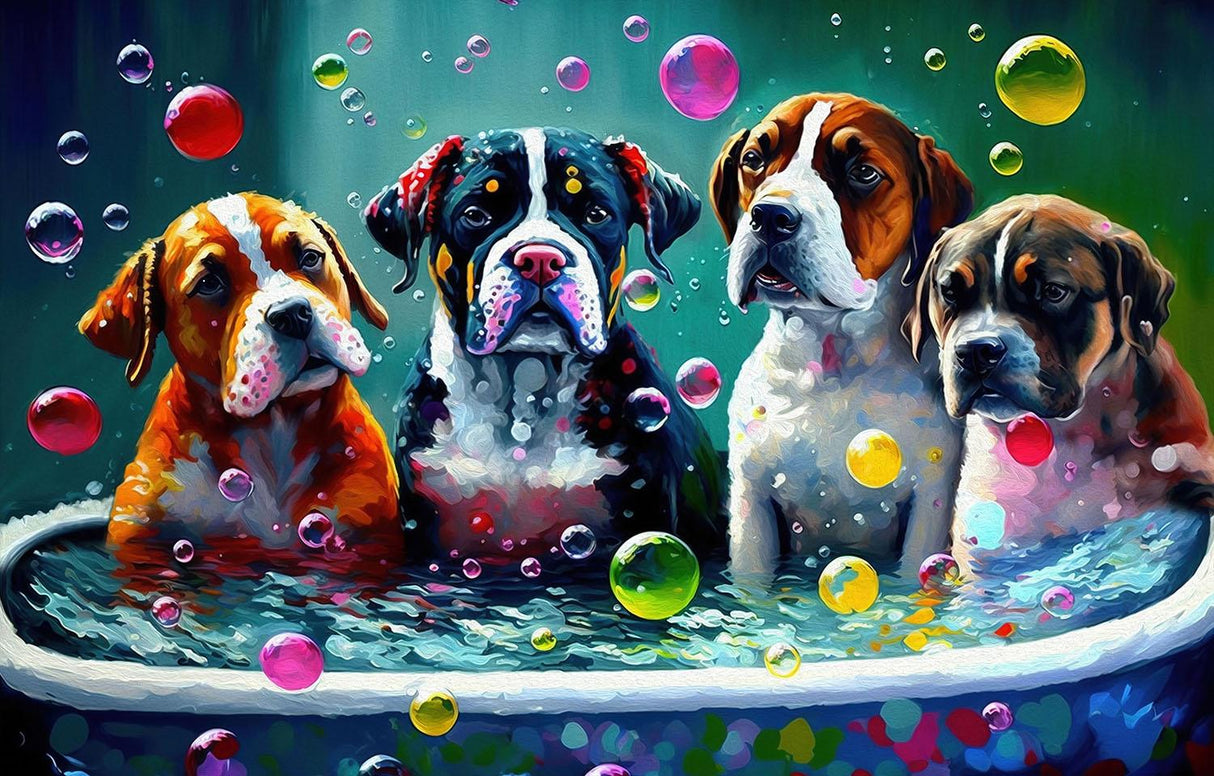 Dogs and Bubbles Jigsaw Puzzle