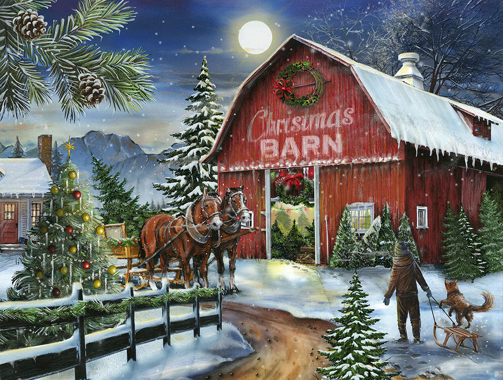 At The Christmas Barn Jigsaw Puzzle