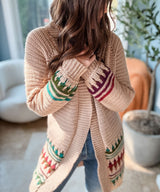 Autumn's Charm Mosaic Duster Length Cardigan