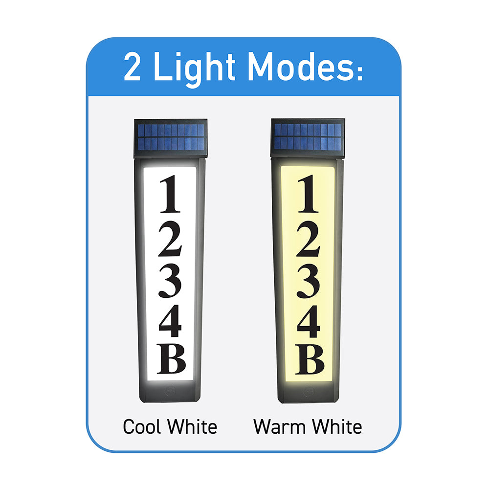 SensorBrite Solar Address Sign