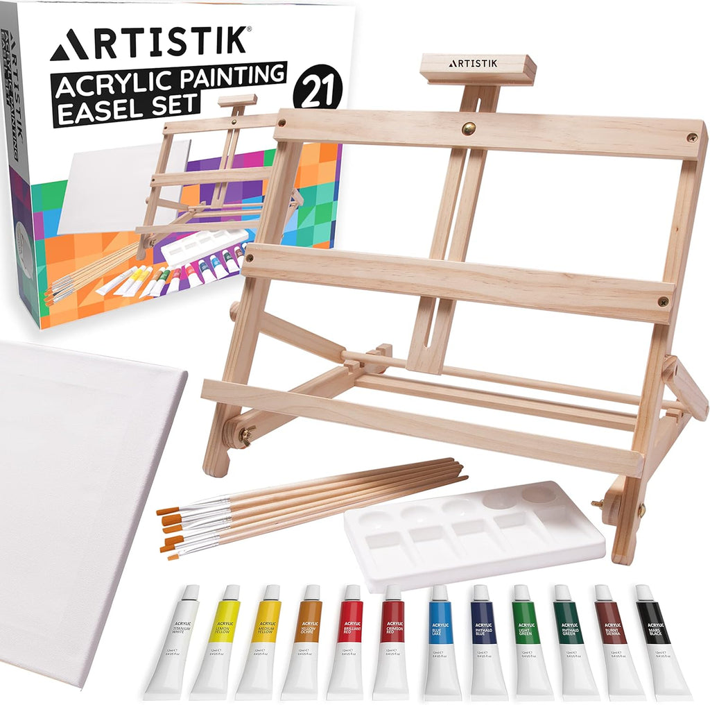 Desk Easel with Acrylic Paints Set – Mary Maxim