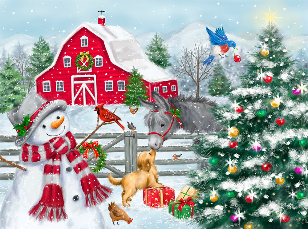 Winter Farm Jigsaw Puzzle