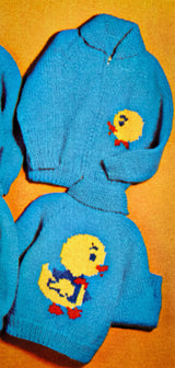 Modèle de cardigan en canard pour enfants