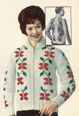 Ladies' Cardigan -  Rambling Rose Pattern