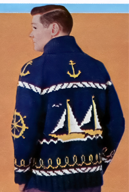 Modèle de cardigan pour dames ou jeunes Sailing Time