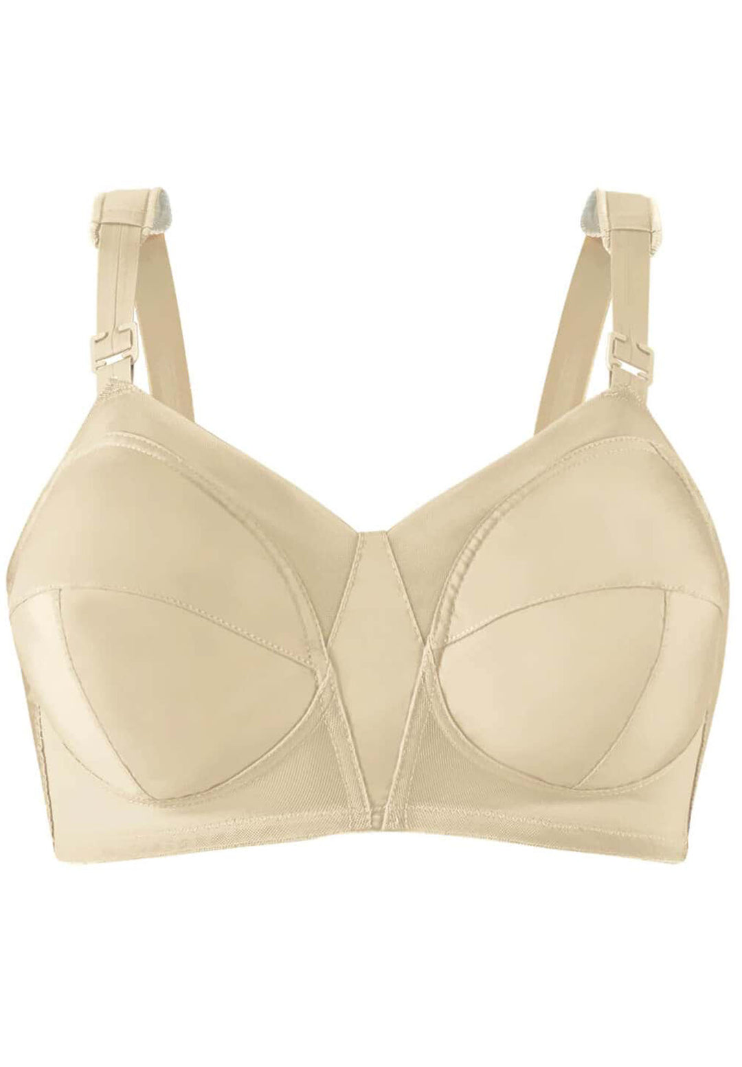Back-Support & Comfort! MAGIC LIFTING Front-Close Bra 44B PADDED~STRAPS  Nude NEW