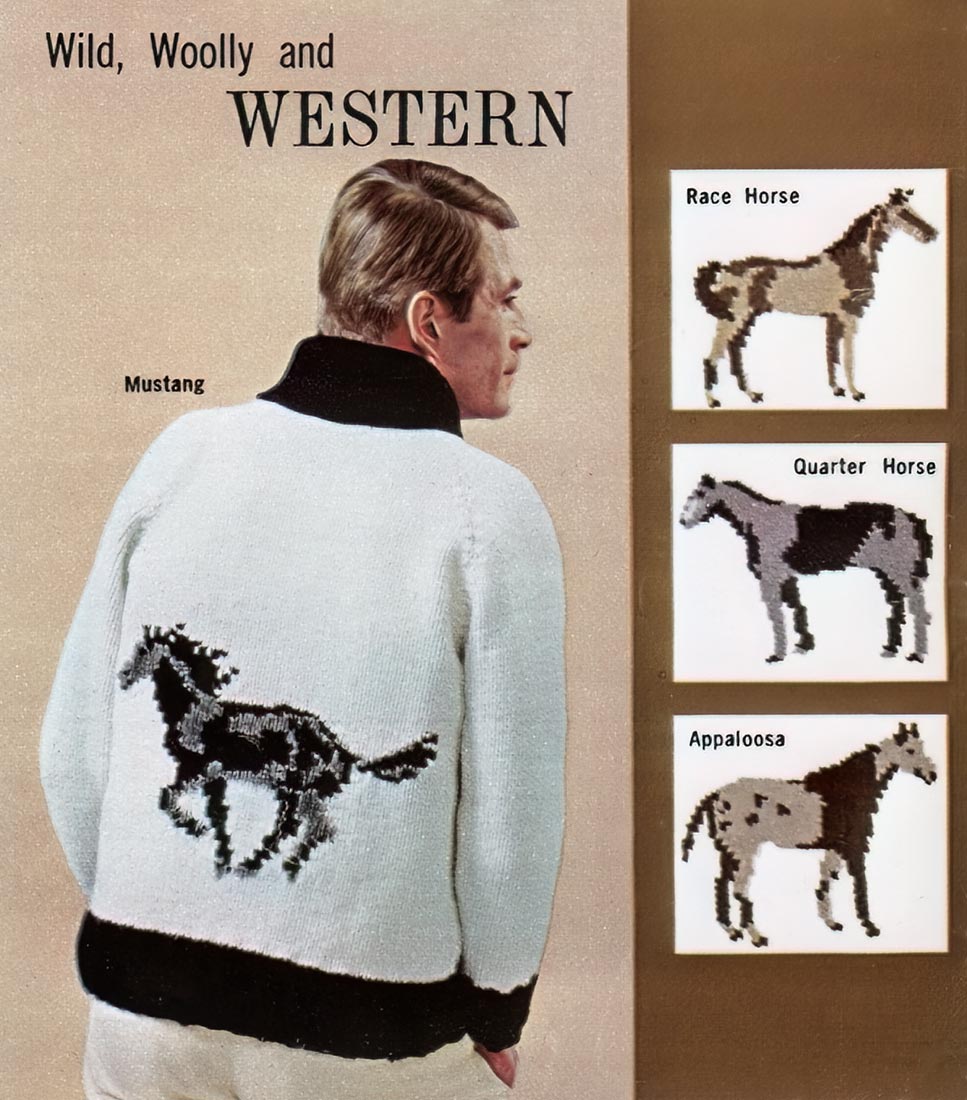 Modèle de cardigan de chevaux