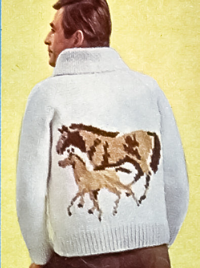 Ladies' or Youth Mare and Foal Cardigan Pattern