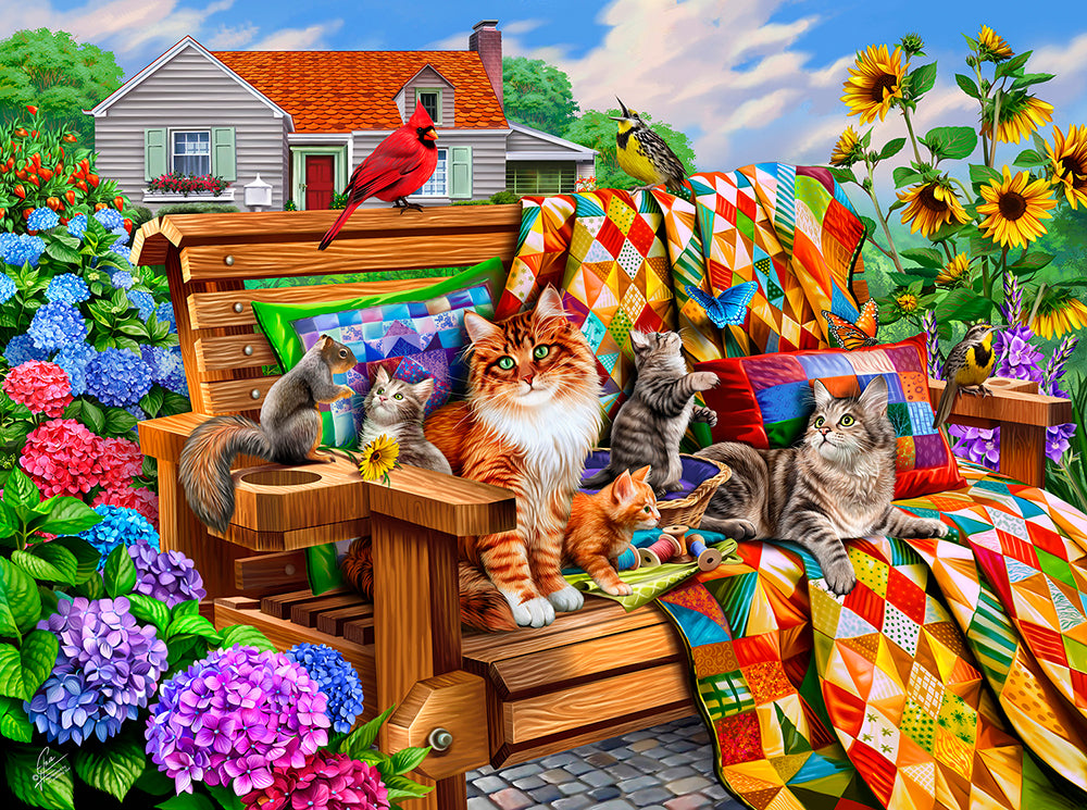 Cats and Quilts Jigsaw Puzzle