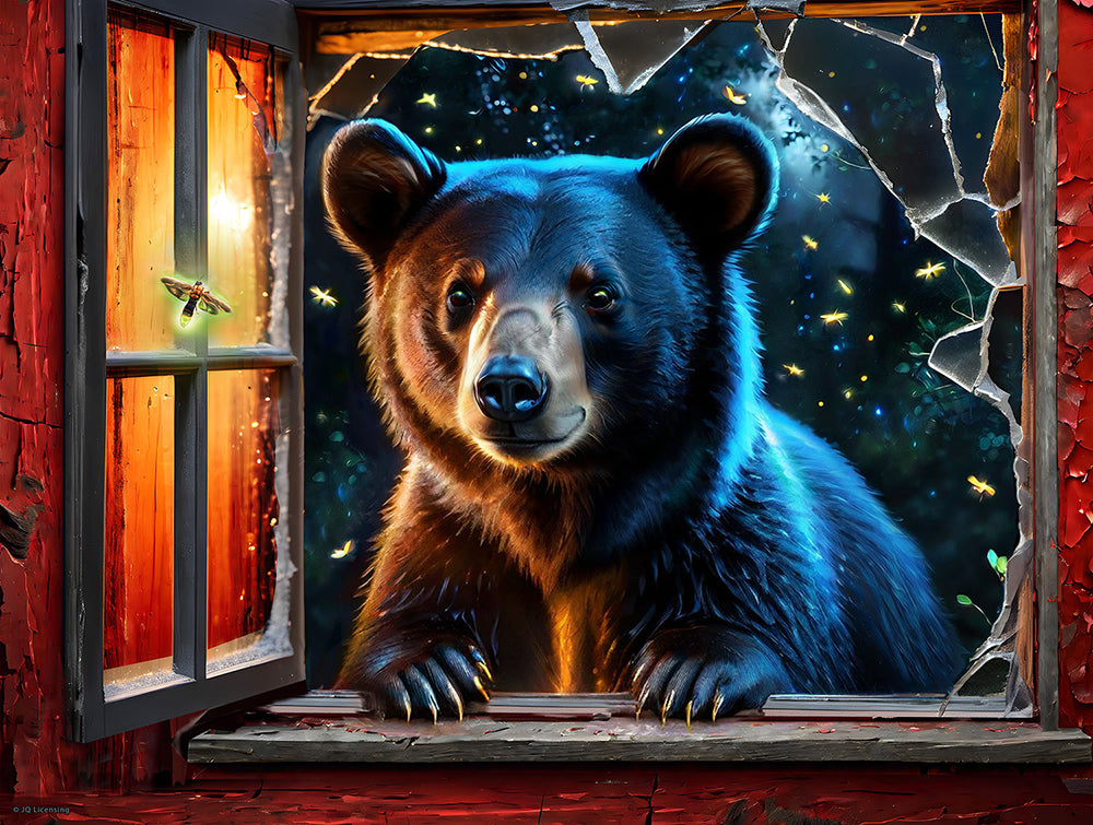 Bear and Fireflies Jigsaw Puzzle