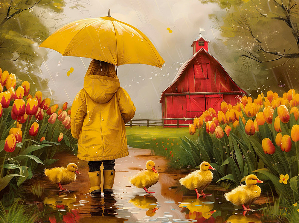 Rainy Day Walk Jigsaw Puzzle