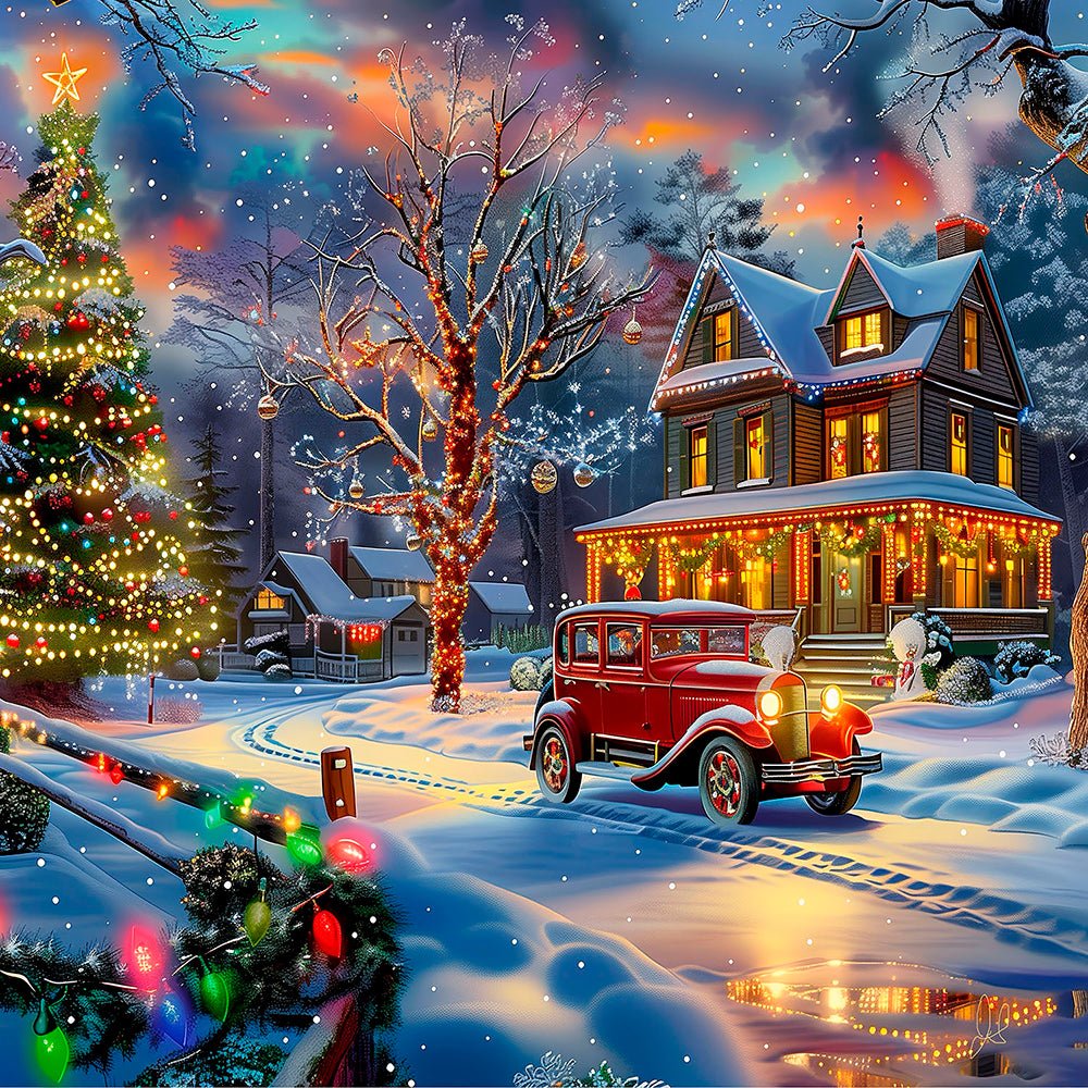 Family Time at Christmas Jigsaw Puzzle