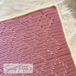 Diamond Drops Filet Baby Blanket