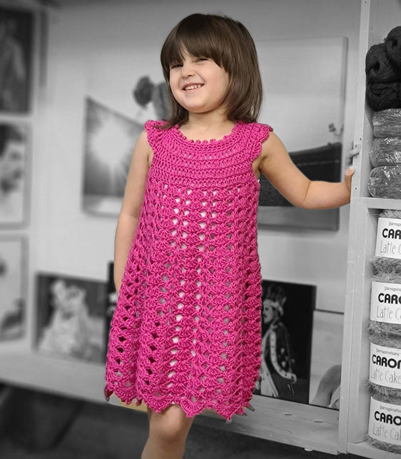 Easy Crochet Toddler Dress - 4T-5T/6-6X