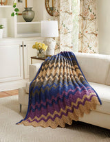 Colour Rich Ripple Crochet Afghan Pattern