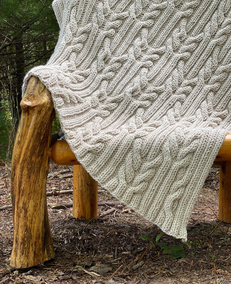 Cables & Ribs Blanket Pattern