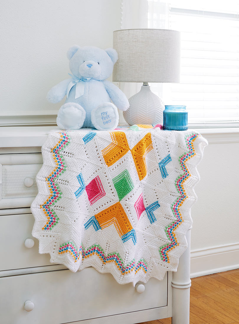 Baby blanket worsted weight yarn sale