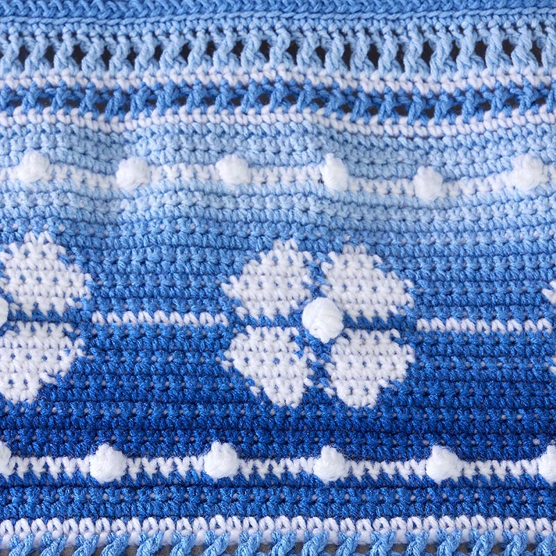 Flower Bands Blanket Pattern