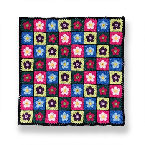 Free Crochet Flower Bed Blanket Pattern