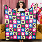 Free Crochet Flower Bed Blanket Pattern