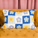 Free Crochet Bluebell Meadow Pillow Pattern