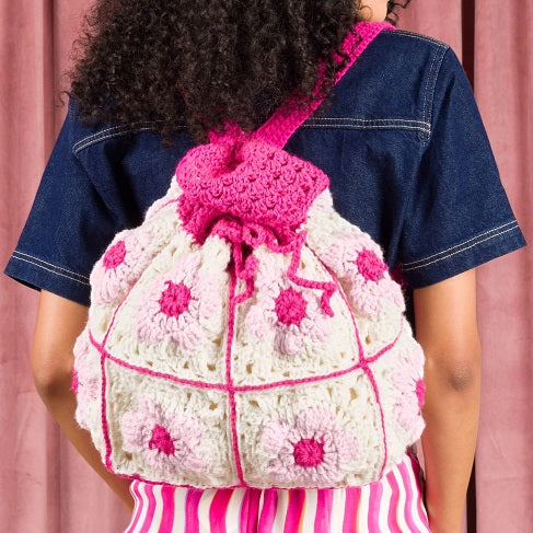 Free Crochet Flower Power Backpack Pattern