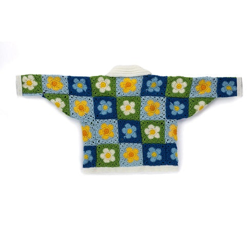 Free Crochet Cozy Posies Granny Cardigan Pattern