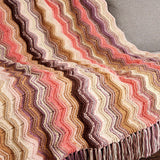 Free Fading Ombre Ripple Blanket Pattern