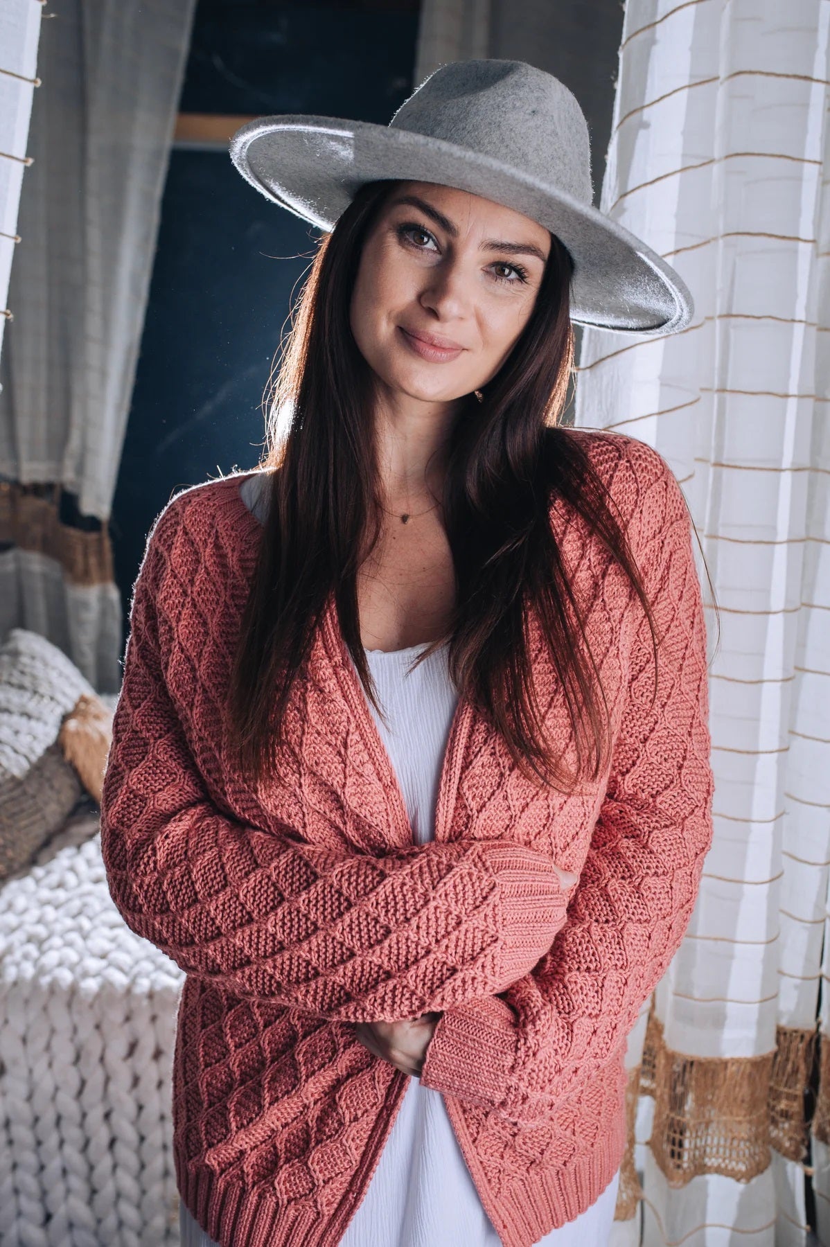 Free Waffle Stitch Cardigan Pattern