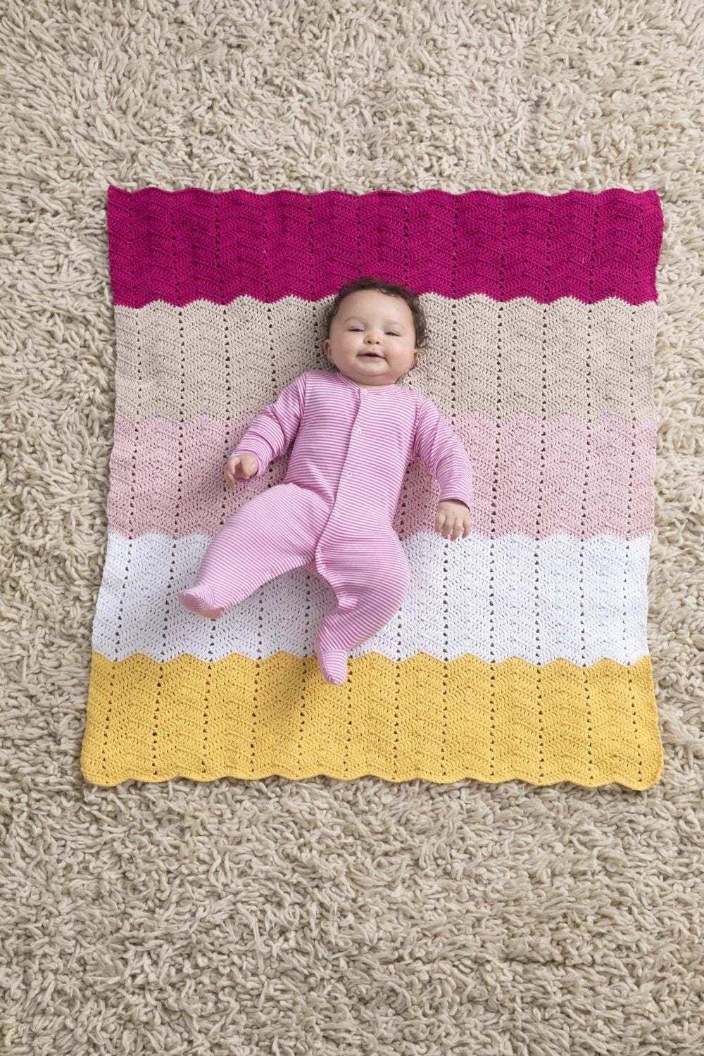 Free Happy Baby Ripple Afghan Pattern