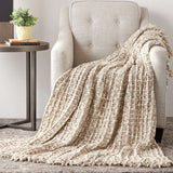 Free Waffle Fringe Crochet Blanket Pattern