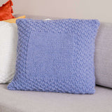 Free Bernat Check Border Knit Pillow Version 2 Pattern