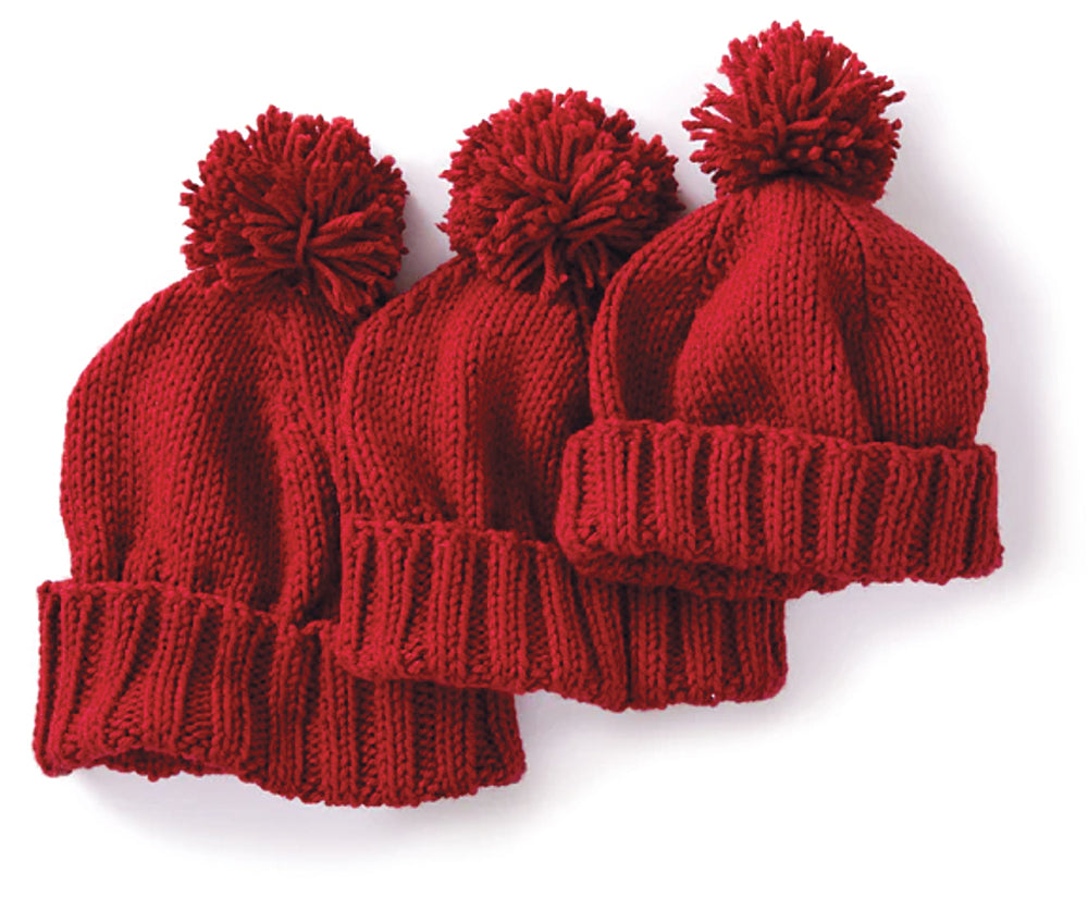 Free Basic Family Knit Hat Pattern