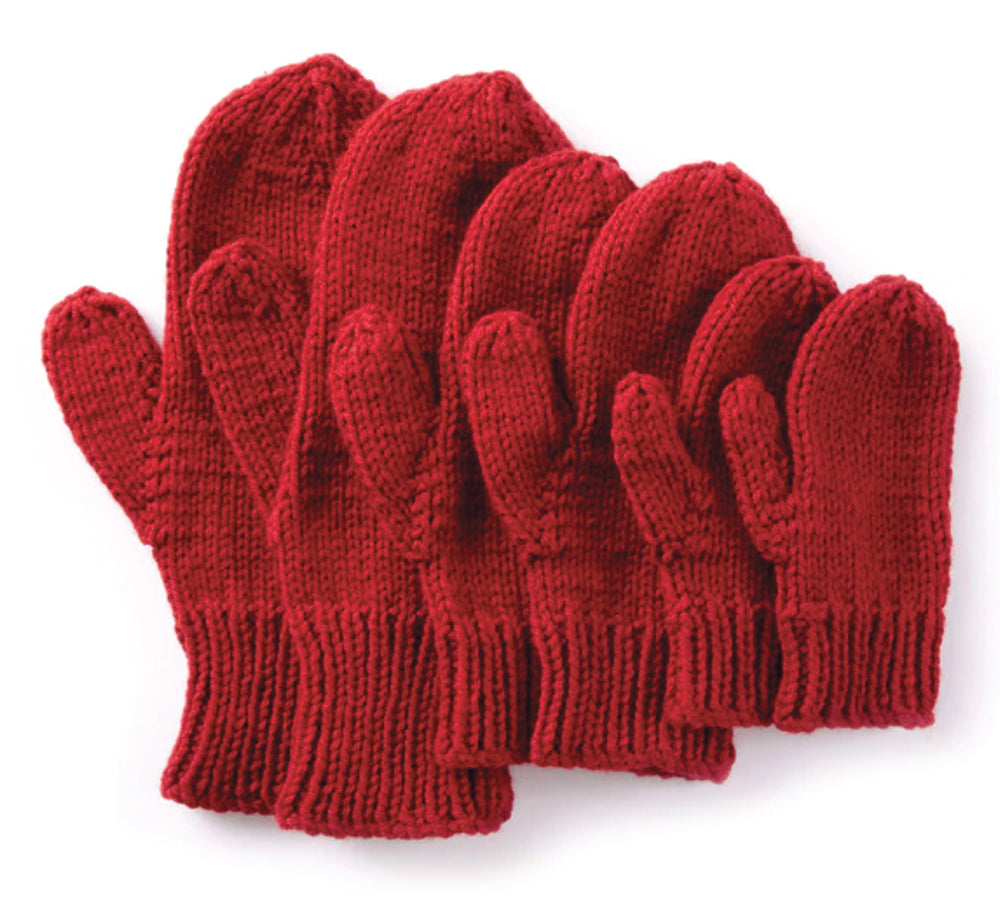 Free Basic Family Knit Mitten Pattern