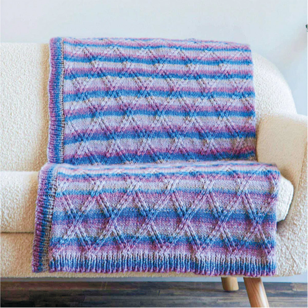 Free Double Lattice Knit Blanket Pattern