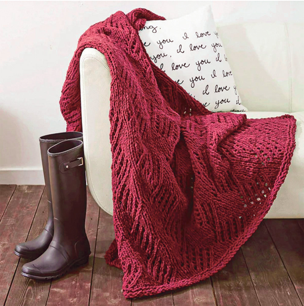 Free Angled Eyelets Blanket Pattern Mary Maxim Ltd