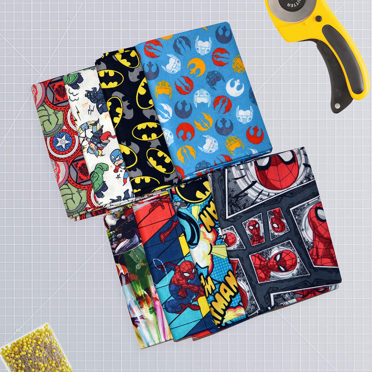 Hero's Fat Quarter Bundle_8 pc